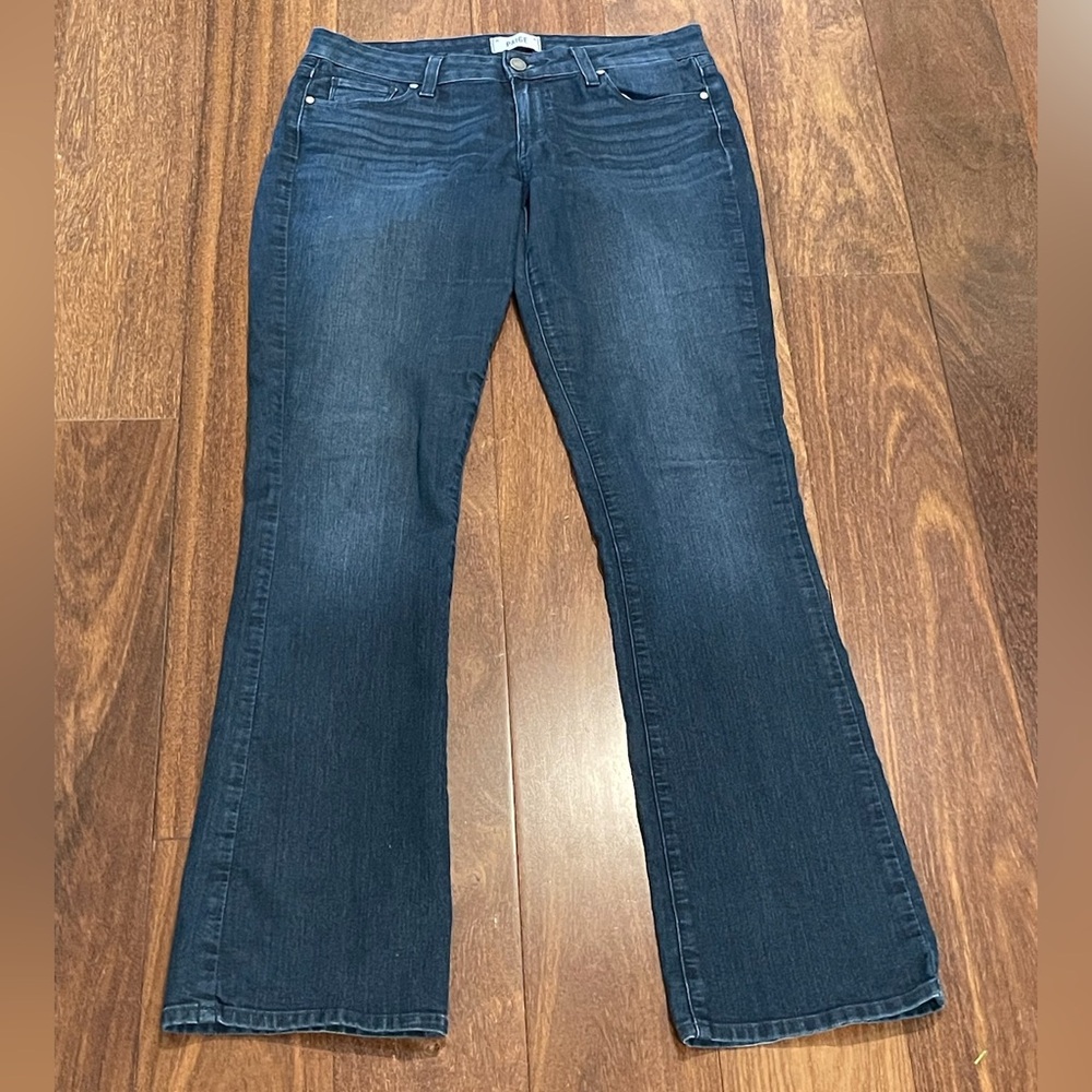 PAIGE Dark Indigo Bootcut Jeans